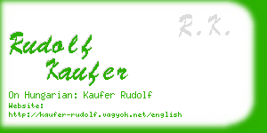 rudolf kaufer business card
